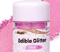 Edible Pink Glitter Shaker Bottle 5 Grams