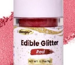 Edible Red Glitter Shaker Bottle 5 Gram