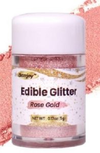 Edible Rose Gold Glitter Shaker Bottle 5 Grams