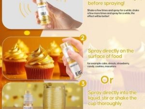 Edible Gold Glitter Spray Bottle 5 Gram