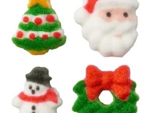 Sugar Charms Assorted Christmas Theme 12 Count