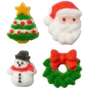 Sugar Charms Assorted Christmas Theme 12 Count