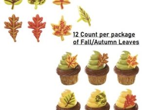 Cupcake Picks Autumn Leaves 12 Count