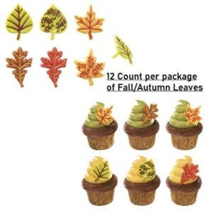 Cupcake Picks Autumn Leaves 12 Count