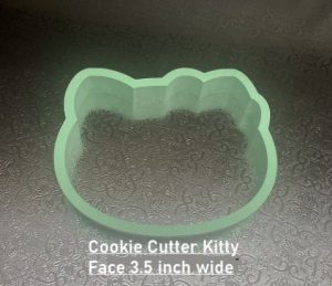 Cookie Cutter Kitty Face 3.5 Inches Wide