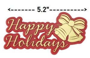 Cake Top Happy Holidays Red 1 Count