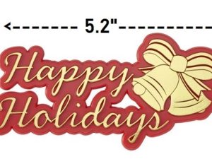 Cake Top Happy Holidays Red 1 Count