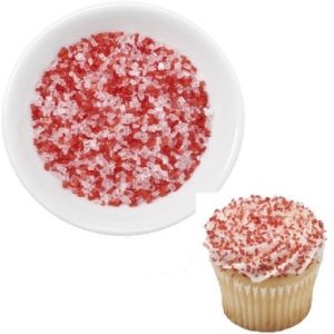 Peppermint Crystals Red-White Small Container