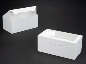 Bread Loaf Box White With Window 9 x 5 x 4 inches