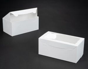 Bread Loaf Box White With Window 9 x 5 x 4 inches