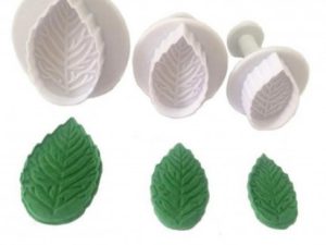 Veined Rose Leaf Plunger Set of 3