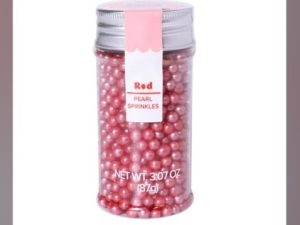 Red Pearl Sprinkles 4mm - 3 ounces