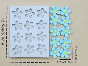 Silicone Mold 5-Petal Flower 12 Cavity