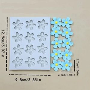 Silicone Mold 5-Petal Flower 12 Cavity