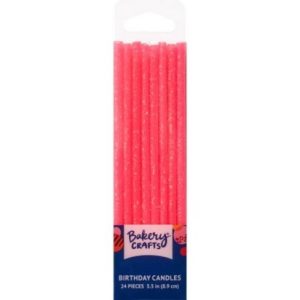 Pink Slime Glitter Candles