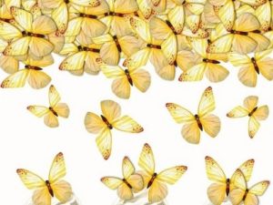 Edible Wafer Yellow Butterfly 12 Count
