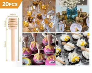 3 inch Honey Wood Dipstick 20 Count