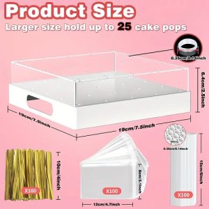 Acrylic Cake Pop Stand Tray Holds 25