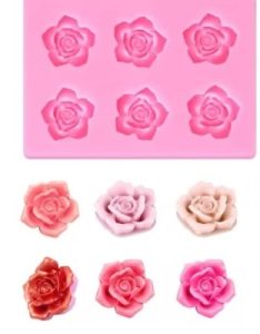 Roses Silicone Mold 6 Cavity .75 Inch