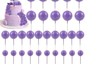 Purple Foam Balls Assorted 20 Pieces