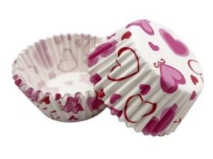 Cupcake Liner Pink Hearts 50 Pieces
