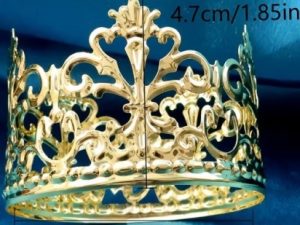 Cake Topper Gold Mini Crown 2.7 Inch Wide
