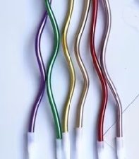 Tall Candles Metallic Multi-Color Curvy 6 Count