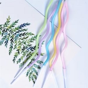 Tall Candles Pastel Curvy 6 Count