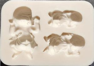 3D Sleep Baby Silicone Mold 3 Cavity