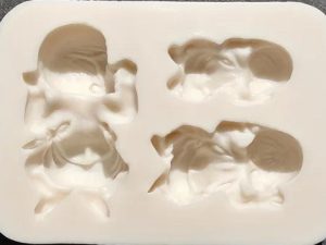 3D Sleep Baby Silicone Mold 3 Cavity