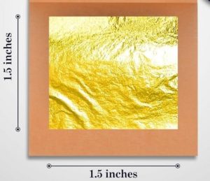 1 Sheet Edible Gold Leaf 1.5 inches