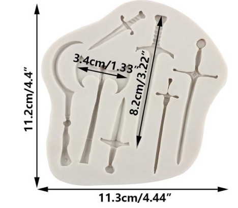 Swords Silicone Mold 7 Cavity