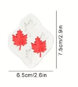 Silicone Mold Maple Leaf 4 Cavity