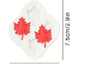 Silicone Mold Maple Leaf 4 Cavity