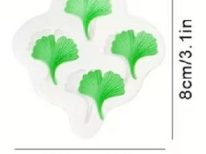 Silicone Mold Ginkgo Leaf 4 Cavity