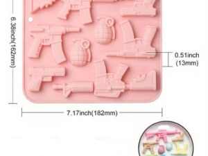 Silicone Mold Assorted Weapons 8 Cavity
