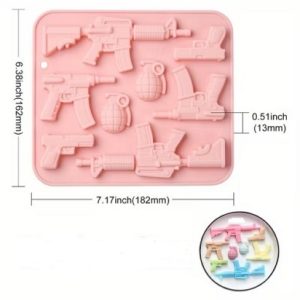 Silicone Mold Assorted Weapons 8 Cavity