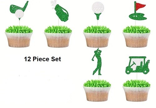 Cupcake Picks Golf Theme 12 Count