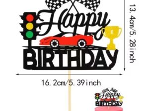 Cake Top Race Car Happy Birthday