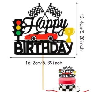 Cake Top Race Car Happy Birthday