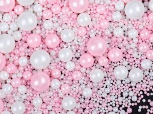 Sugar Pearls Pink-White Mixed 5 Sizes