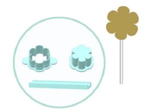 Flower Cake Pop Cutter W/Tray 1.75 inches