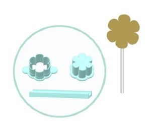 Flower Cake Pop Cutter W/Tray 1.75 inches