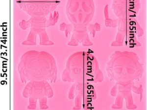 Silicone Mold Scary Characters 6 Cavity